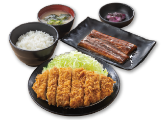 鰻・ロースカツ定食